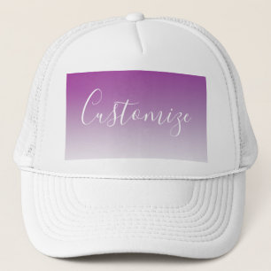 Eenvoudig Modern Minimalistisch Paars Ombre Verloo Trucker Pet