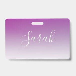 Eenvoudig modern minimalistisch Paarse ombre gradi Badge