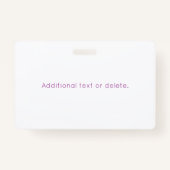 Eenvoudig modern minimalistisch Paarse ombre gradi Badge (Achterkant)