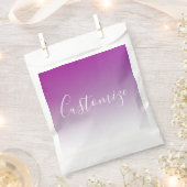 Eenvoudig modern minimalistisch Paarse ombre gradi Bedankzakje (Geknipt)