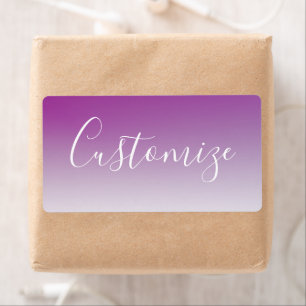 Eenvoudig modern minimalistisch Paarse ombre gradi Etiket