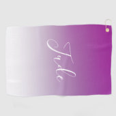 Eenvoudig modern minimalistisch Paarse ombre gradi Golfhanddoek (Horizontaal)