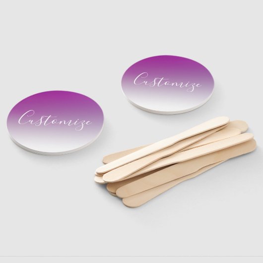 Eenvoudig modern minimalistisch Paarse ombre gradi Handwaaier (Niet-gemonteerd)