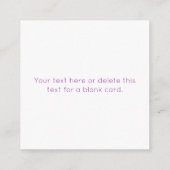 Eenvoudig modern minimalistisch Paarse ombre gradi Informatiekaartje (Achterkant)