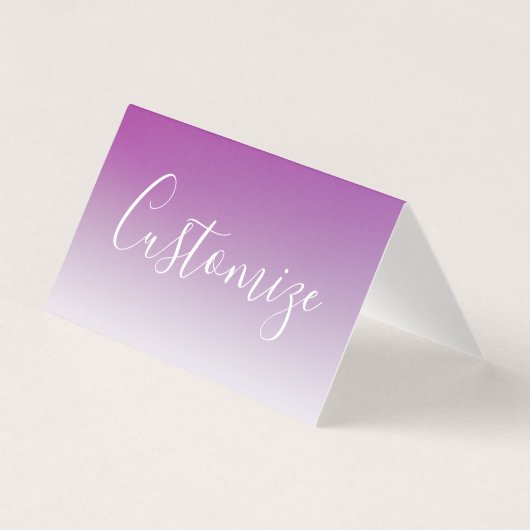 Eenvoudig modern minimalistisch Paarse ombre gradi Kaart (Voorkant)
