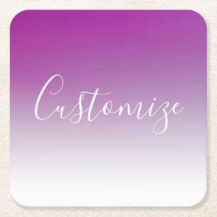 Eenvoudig modern minimalistisch Paarse ombre gradi Kartonnen Onderzetters