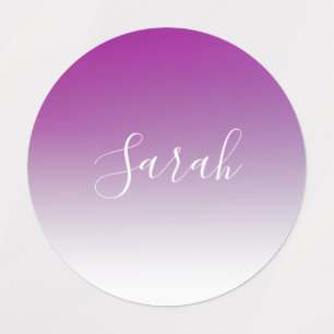 Eenvoudig modern minimalistisch Paarse ombre gradi Labels