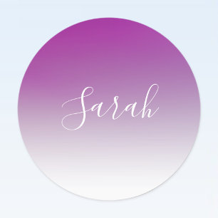 Eenvoudig modern minimalistisch Paarse ombre gradi Labels