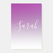 Eenvoudig modern minimalistisch Paarse ombre gradi Post-it® Notes (Voorkant)
