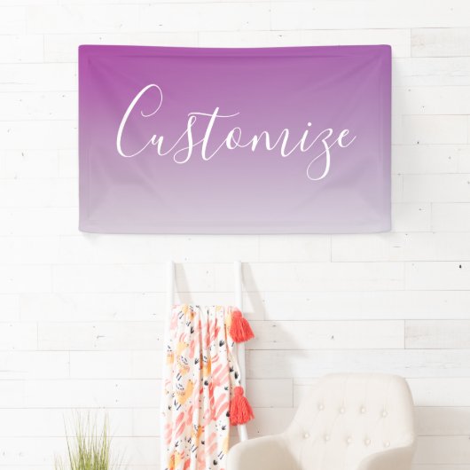Eenvoudig modern minimalistisch Paarse ombre gradi Spandoek (Insitu)