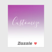 Eenvoudig modern minimalistisch Paarse ombre gradi Sticker (Vel)