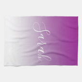 Eenvoudig modern minimalistisch Paarse ombre gradi Theedoek (Horizontaal)