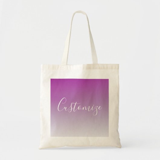 Eenvoudig modern minimalistisch Paarse ombre gradi Tote Bag (Voorkant)