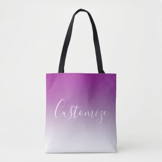 Eenvoudig modern minimalistisch Paarse ombre gradi Tote Bag (Voorkant)