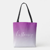 Eenvoudig modern minimalistisch Paarse ombre gradi Tote Bag (Achterkant)