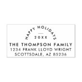 Eenvoudig modern minimalistisch retour adres kerst  zelfinktende stempel (Design)