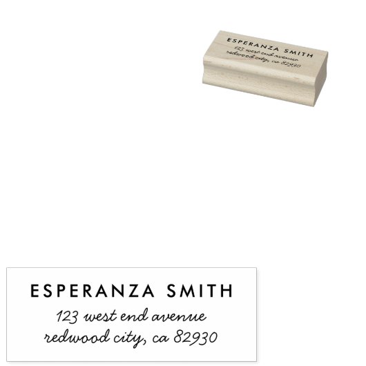 Eenvoudig modern minimalistisch retouradres rubberstempel (Gestempeld)