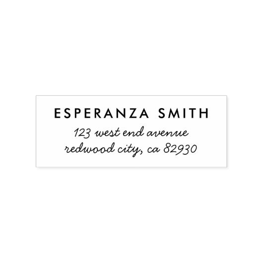 Eenvoudig modern minimalistisch retouradres rubberstempel (Afrduk)