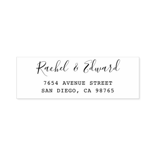 Eenvoudig modern minimalistisch retouradres zelfinktende stempel (Design)