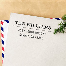 Eenvoudig modern minimalistisch retouradres  zelfinktende stempel