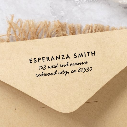 Eenvoudig modern minimalistisch retouradres  zelfinktende stempel