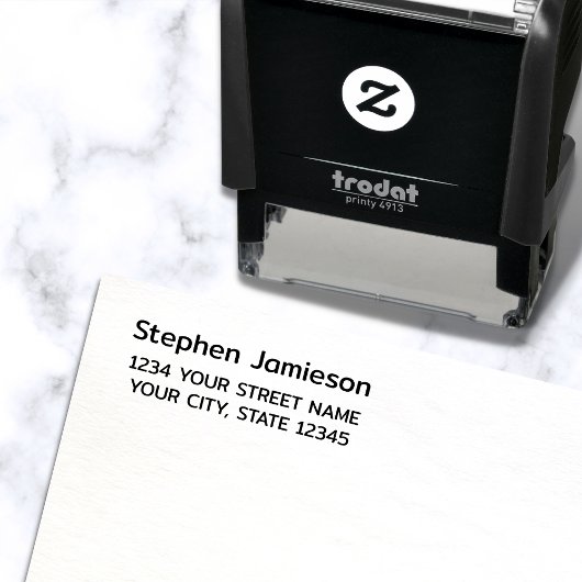 Eenvoudig modern minimalistisch retouradres zelfinktende stempel