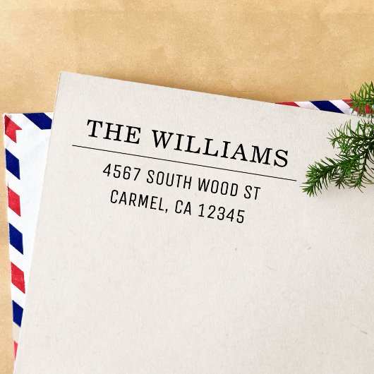 Eenvoudig modern minimalistisch retouradres  zelfinktende stempel