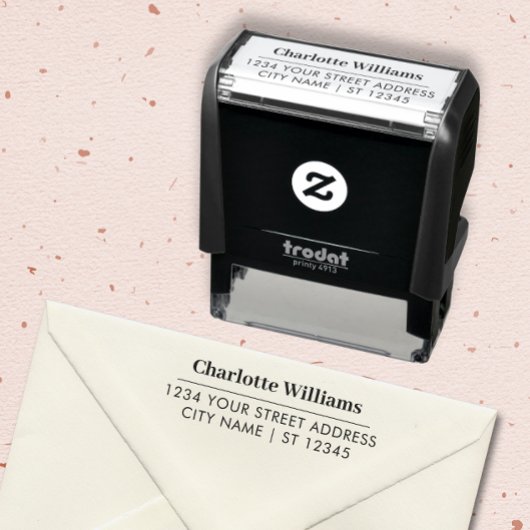 Eenvoudig modern minimalistisch retouradres  zelfinktende stempel
