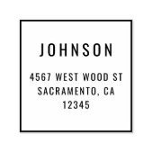 Eenvoudig modern minimalistisch retouradres zelfinktende stempel (Design)