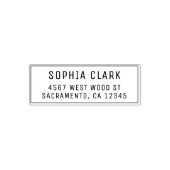 Eenvoudig modern minimalistisch retouradres zelfinktende stempel (Design)