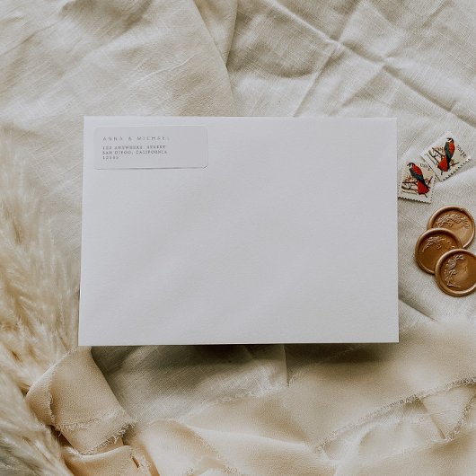 Eenvoudig modern minimalistisch retouradreslabel etiket