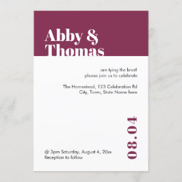 Eenvoudig, modern, minimalistisch, rood-Bourgogne  Kaart