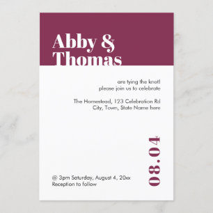 Eenvoudig, modern, minimalistisch, rood-Bourgogne  Kaart