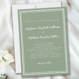 Eenvoudig modern, minimalistisch sage Green Chic W Kaart