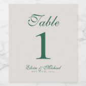 Eenvoudig modern minimalistisch Sage Green Wedding Wijn Etiket (Enkel label)