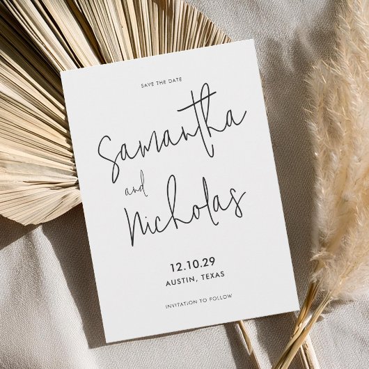 Eenvoudig modern minimalistisch save the date