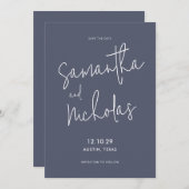 Eenvoudig modern minimalistisch save the date (Voorkant / Achterkant)