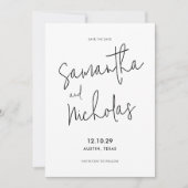 Eenvoudig modern minimalistisch save the date (Voorkant)