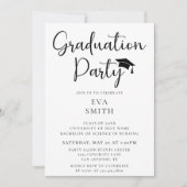 Eenvoudig Modern Minimalistisch Script Afstudeerfe Kaart (Voorkant)