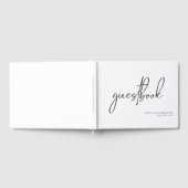 Eenvoudig modern minimalistisch script bruiloft ga gastenboek (Volledig)