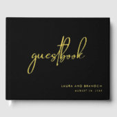 Eenvoudig Modern Minimalistisch Script Bruiloft me Gastenboek (Voorkant)