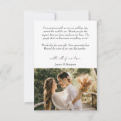 Eenvoudig modern, minimalistisch script met fotobr bedankkaart (Achterkant)