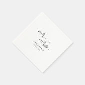 Eenvoudig modern, minimalistisch script Mr. en Mrs Servet (Hoek)