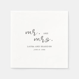 Eenvoudig modern, minimalistisch script Mr. en Mrs Servet