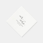 Eenvoudig modern, minimalistisch script Mr. en Mrs Servet (Hoek)