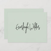 Eenvoudig Modern Minimalistisch Script Typografie  Notitiekaartje (Voorkant / Achterkant)