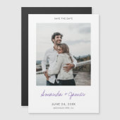 Eenvoudig modern minimalistisch sparen de Datum Ma Magnetische Uitnodiging (Voorkant / Achterkant)