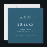 Eenvoudig modern minimalistisch vierkant Peacock B Save The Date<br><div class="desc">Kan volledig worden aangepast aan uw behoeften. © Gorjo Design. Gemaakt voor je via het Zazzle platform. // Op zoek naar overeenkomende objecten? Andere kantoorbenodigdheden uit de set die beschikbaar is in de afdeling "collecties" van mijn winkel. // Hulp nodig bij het aanpassen van uw ontwerp? Heb je andere ideeën?...</div>