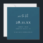 Eenvoudig modern minimalistisch vierkant Peacock B Save The Date<br><div class="desc">Kan volledig worden aangepast aan uw behoeften. © Gorjo Design. Gemaakt voor je via het Zazzle platform. // Op zoek naar overeenkomende objecten? Andere kantoorbenodigdheden uit de set die beschikbaar is in de afdeling "collecties" van mijn winkel. // Hulp nodig bij het aanpassen van uw ontwerp? Heb je andere ideeën?...</div>
