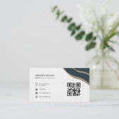 Eenvoudig modern minimalistisch visitekaartje (Staand voorkant)